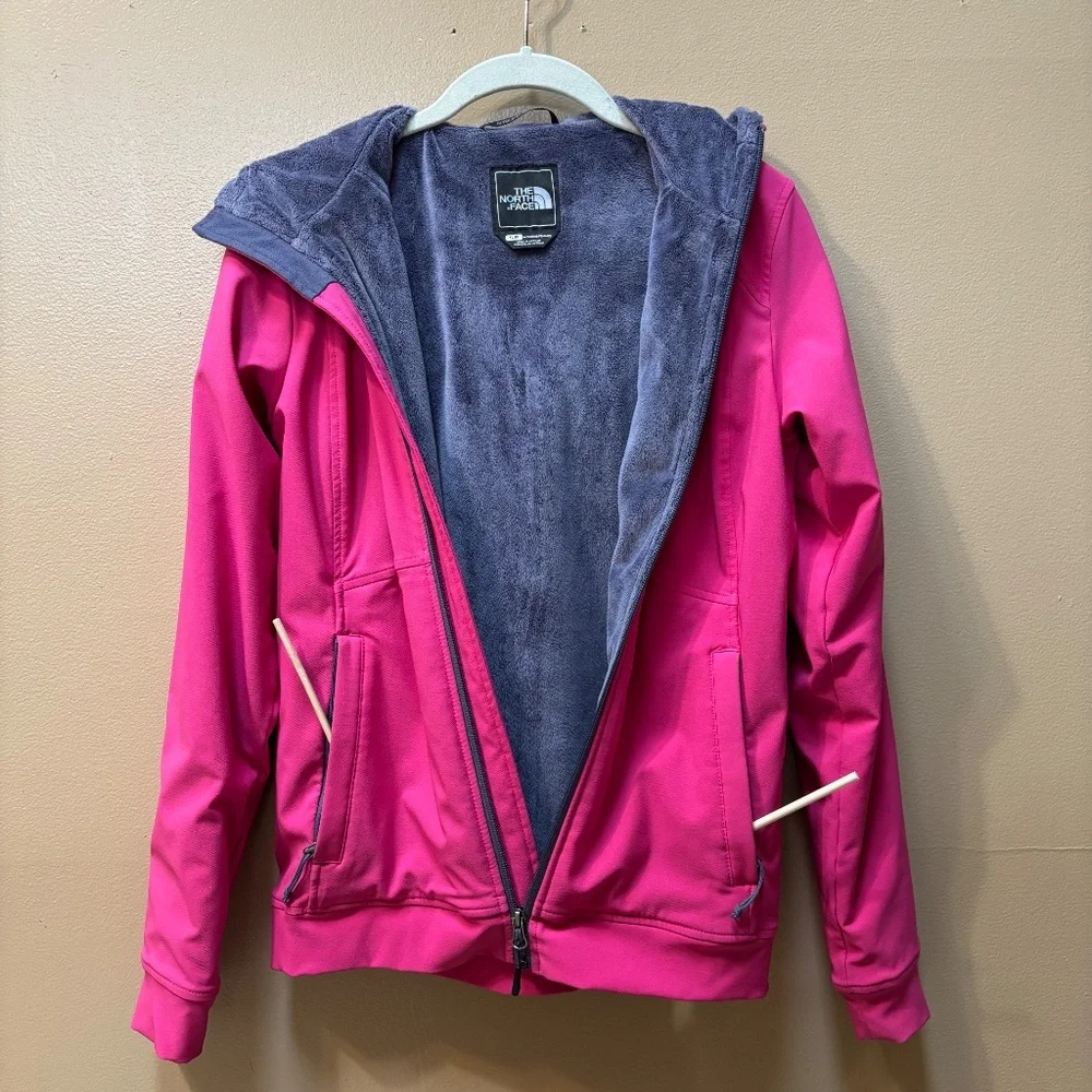 North Face Lined Hooded Zip PinkJacket Size S - Picture 5 of 9